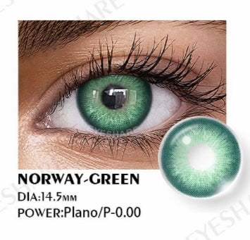 Lentilles de couleur - NORWAY VERT - Valable 1 an