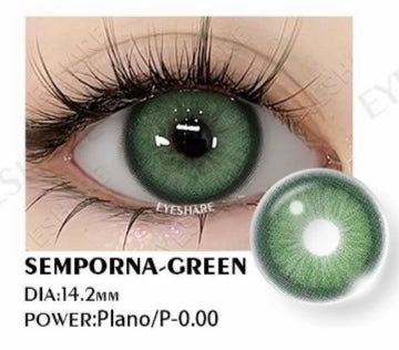 Lentilles de couleur - SEMPORNA VERT - Valable 1 an