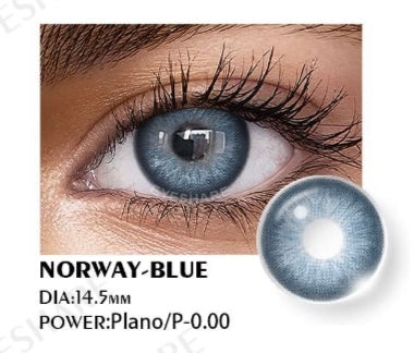 Lentilles de couleur - NORWAY BLEU - Valable 1 an