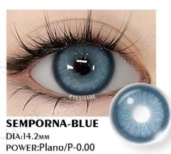 Lentilles de couleur - SEMPORNA BLEU - Valable 1 an