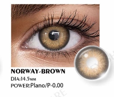 Lentilles de couleur - NORWAY MARRON - Valable 1 an